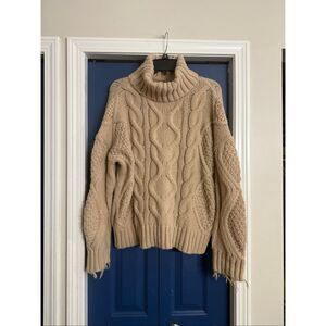 POL Turtleneck Sweater Tan Size S NWOT